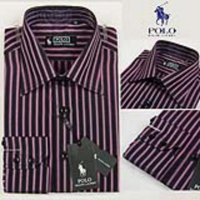 Ralph Lauren long sleeve dress shirt - black/pink/white srip